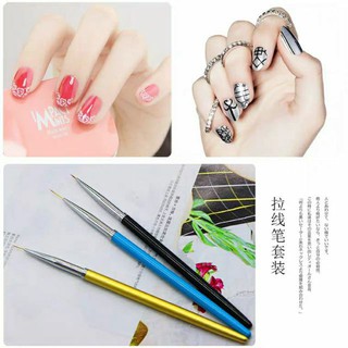 Hnnail - cọ vẽ nét gel bộ 3 cây bút cọ vẽ nét
