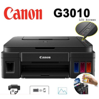 Máy in Canon G3010, In phun màu tiếp mực ngoài chính hãng