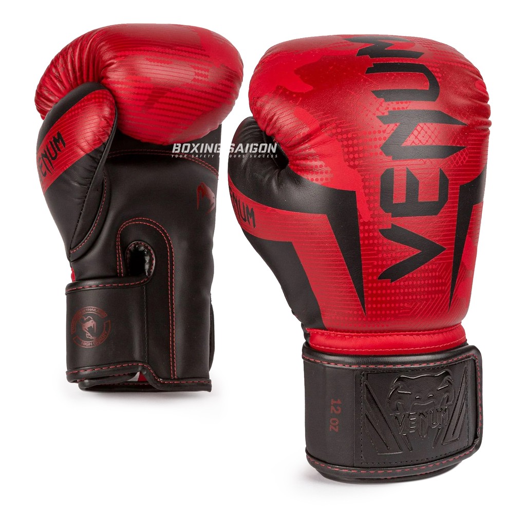 Găng tay boxing Venum Elite chính hãng - Red/Camo