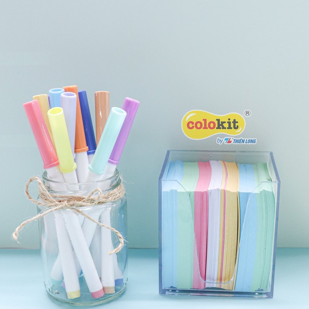 Bút lông 20 màu Pastel Washable Fiber Pen Thiên Long Colokit SWM-C008 - Bút lông màu rửa được