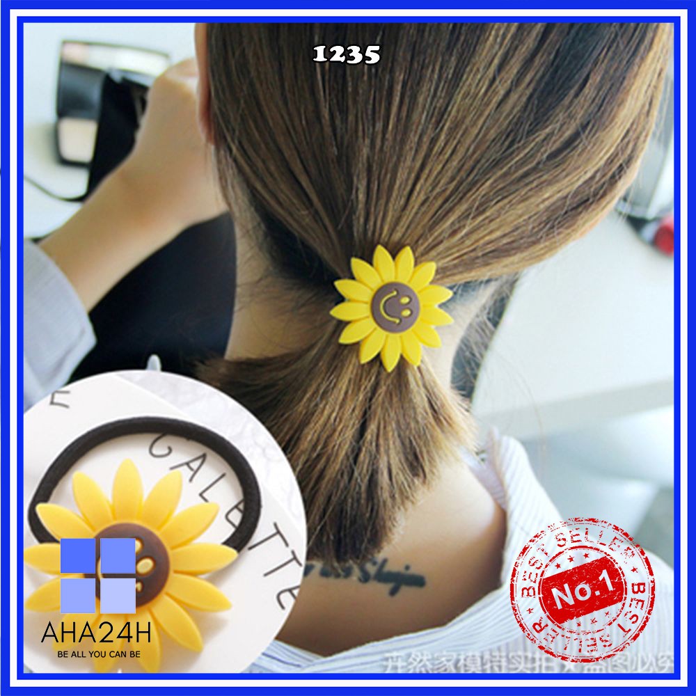 BUỘC TÓC TRÒN HOA HƯỚNG DƯƠNG SMILE CUTE AH1235