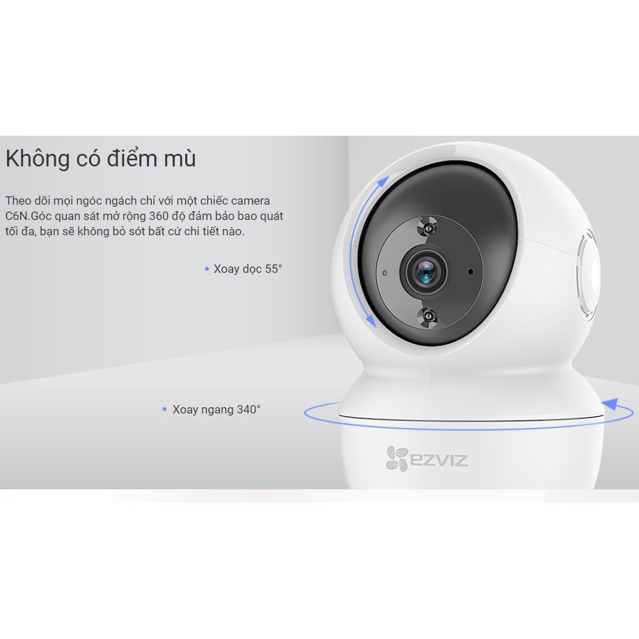 Camera IP Wifi thông minh EZVIZ C6N 1080P - Xoay 360 độ - Hình Ảnh Sắc Nét | BigBuy360 - bigbuy360.vn