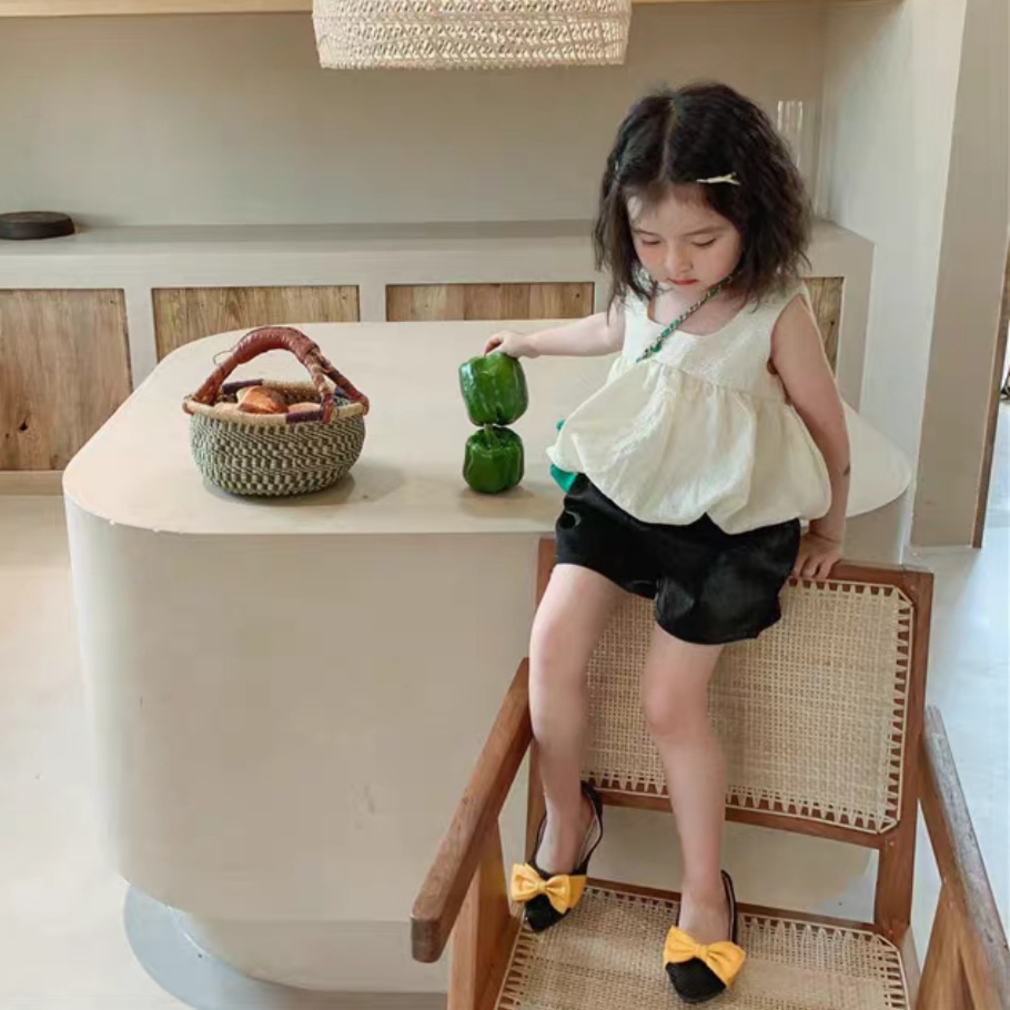 Đồ bộ 2 dây nơ lưng cho bé gái 8-18kg