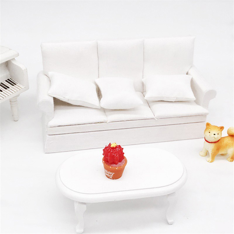 Ghế Sofa Kèm 3 Gối Mini Trang Trí Nhà Búp Bê