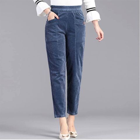 Quần Nhung Hàn Quốc { Nhung Cao Cấp Xuất Khẩu } Quần Nhung Tăm dày dặn Mềm Mịn Co giãn 4 chiều thấm hút mồ hôi tôn dáng-