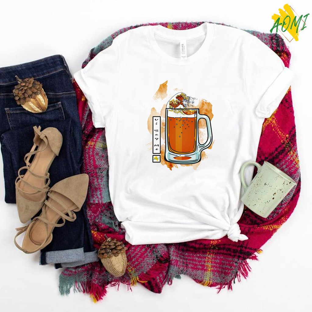 ÁO THUN BEER CHÚNG TA CỦA HIỆN TẠI UNISEX AOMI Vị SAY Mê BEER MTP TAY LỠ FREE SIZE NAM NỮ