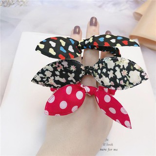 Buộc tóc vải Scrunchies Tai Thỏ mini  BT06 Cột tóc siêu xinh