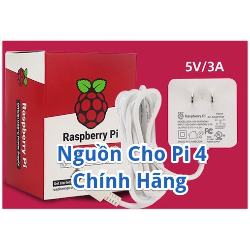 Nguồn chính hãng cho máy tính Raspberry Pi 4 (5.1V 3A Output) | WebRaoVat - webraovat.net.vn