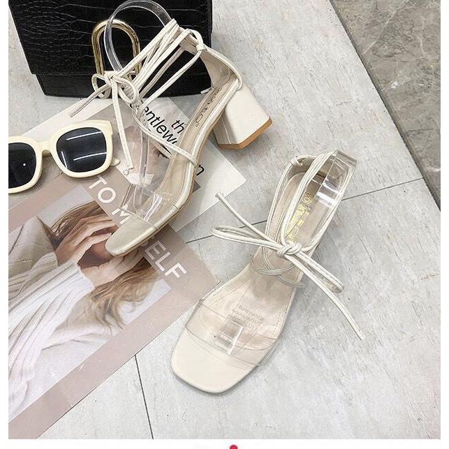 ️SIÊU SALE️GIÀY SANDAL CHIẾN BINH NỮ ĐẾ VUÔNG, QUAI TRONG MŨI VUÔNG DẬY BUỘC THANH LỊCH THƯƠNG HIỆU PAMELA MÃ S12