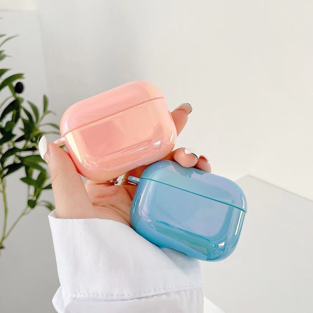 Vỏ bảo vệ hộp sạc tai nghe SPRISE mềm kèm móc khóa ngọc trai phong cách Hàn Quốc thích hợp cho Airpods Pro Gen 1 / 2