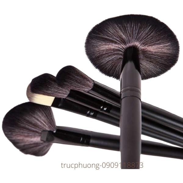 Bộ cọ trang điểm chuyên nghiệp set 24 món cao cấp trọn bộ dành cho tín đồ làm đẹp tại nhà màu đen