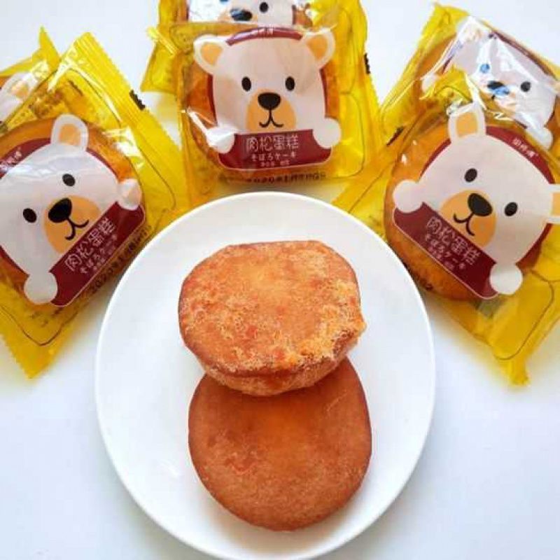[ Ăn vặt ngon ] Combo 1000g Bánh ruốc gấu / Bánh bông lan thịt ruốc ăn vặt bổ dưỡng