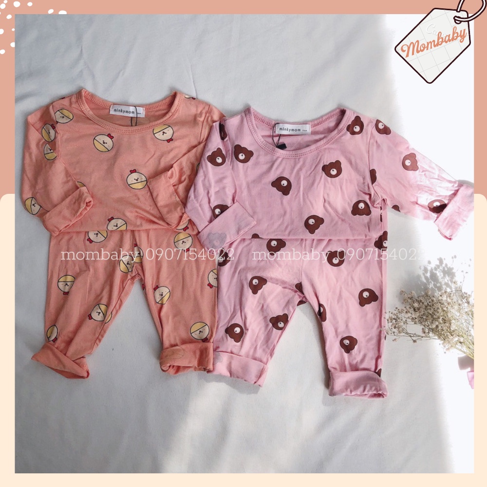 Bộ Dài Tay Thun Lạnh Pettit Co Dãn Hoạ Tiết Dễ Thương Cho Bé Trai và Bé Gái -  có sẵn