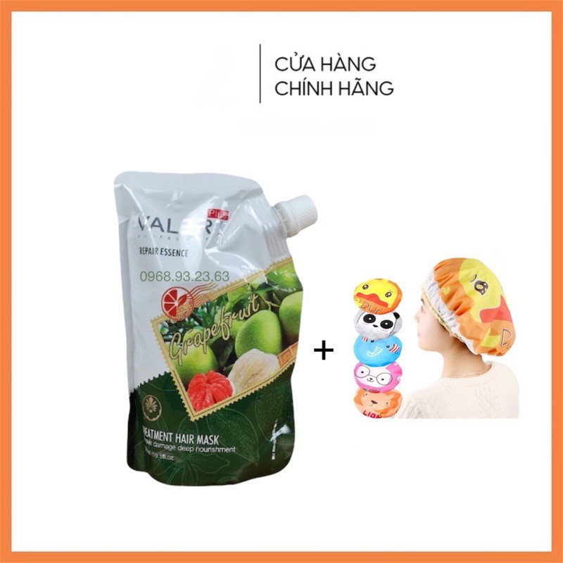 [ Valert Chính Hãng ] Tặng Mũ - Hấp Dầu Tnh Chất Bưởi Grapefruit Valert Phục Hồi Mềm Mượt Tóc 500ml