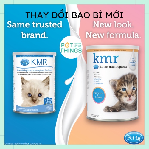 Sữa bột KMR 42% đạm cho mèo mẹ &amp; mèo sơ sinh, sữa PetLac (PetAg, Mỹ)