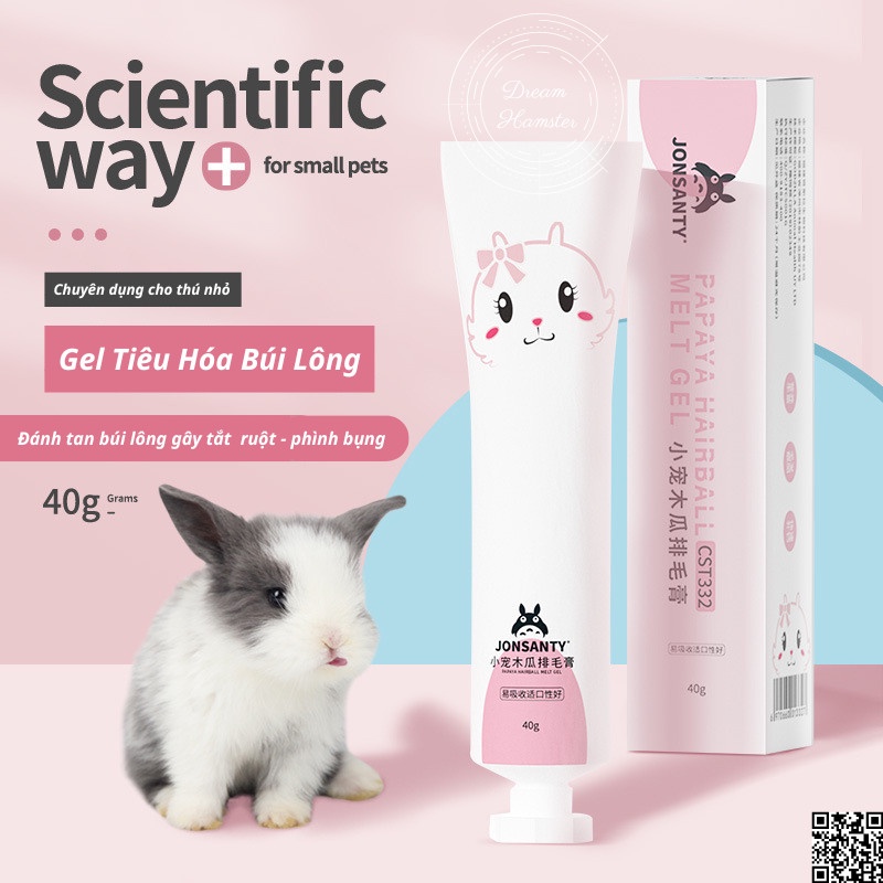 Gel dinh dưỡng/tan búi lông Jonsanty cho hamster, thỏ, bọ, nhím, chinchilla, sóc bay...