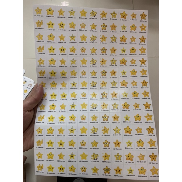 Sticker khen thưởng Tiếng Việt cho các bé thi đua học tốt