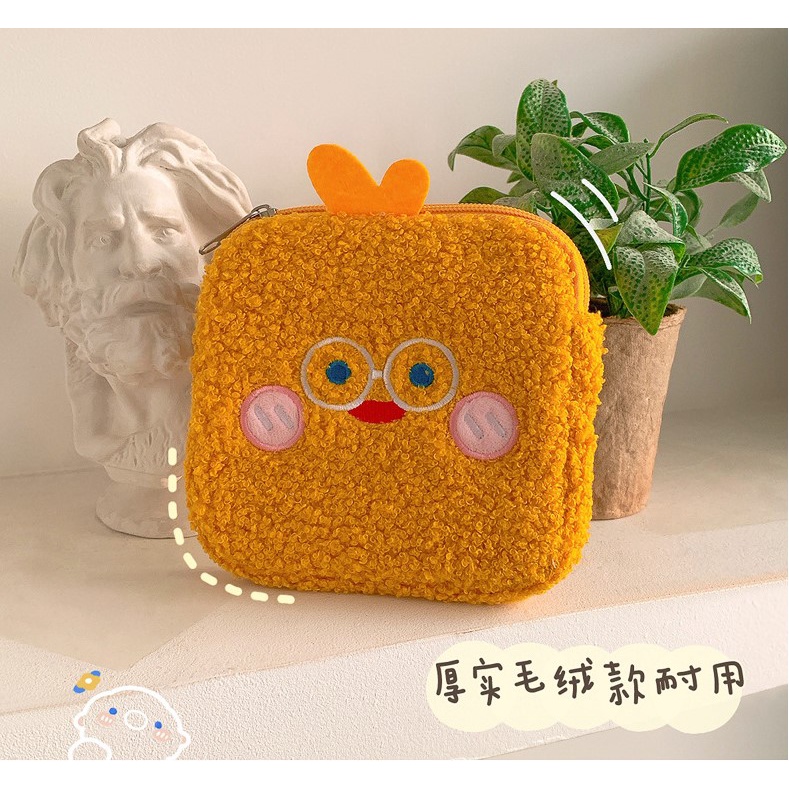 VÍ ĐỰNG ĐỒ DÙNG CÁ NHÂN, VÍ DÂY KÉO LÔNG MỀM HOẠT HÌNH DỄ THƯƠNG