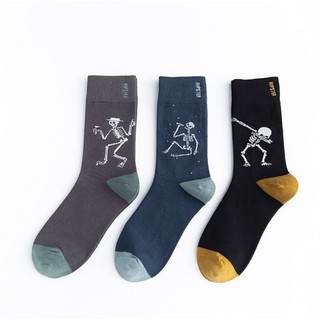 Tất cao cổ họa tiết Skeleton