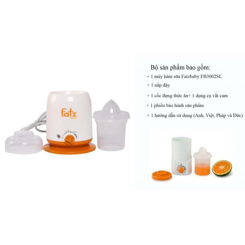 Máy hâm sữa và thức ăn siêu tốc 4 chức năng Fatzbaby FB3002SL