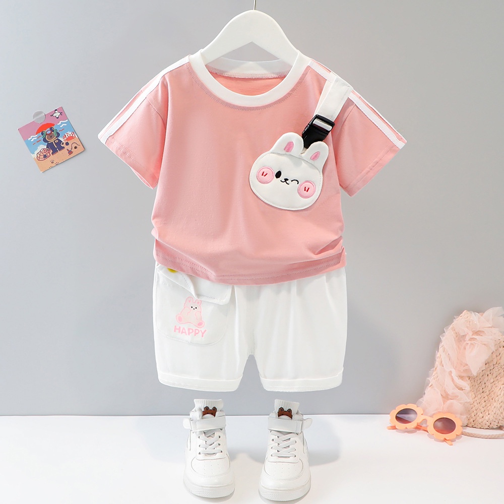 Set Đồ Mùa Hè 2 Món Gồm Áo Thun cotton Dễ Thương + Quần Ngắn Thời Trang Cho Bé Sơ Sinh