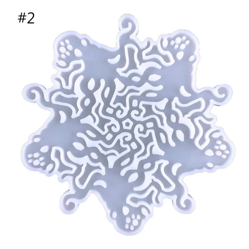 Khuôn Silicone Làm Móc Khóa Hình Bông Tuyết Xinh Xắn