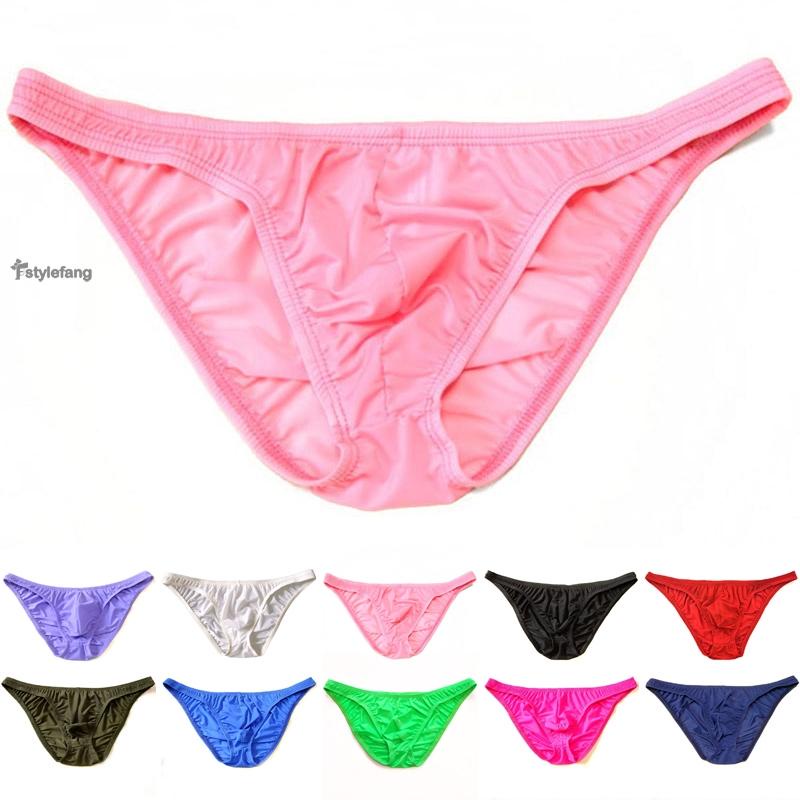 STYLEF-~Men Briefs Panties Sexy Stretch Bulge pouch Elastic Low rise Slim Solid-