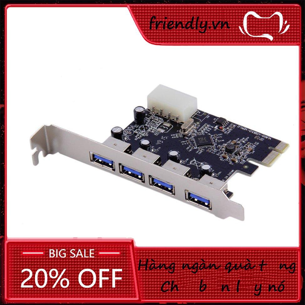Card Mở Rộng 4 Cổng Pci-E Sang Usb 3.0 5 Gbps Tốc Độ Cao | BigBuy360 - bigbuy360.vn