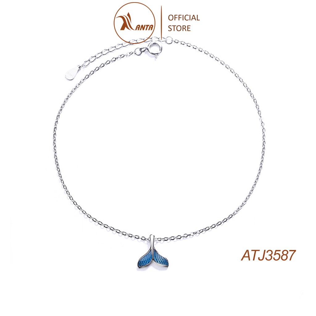 Lắc chân thiết kế hình đuôi nàng tiên cá đính ngọc đơn giản thời trang cho nữ ANTA Jewelry - ATJ3587