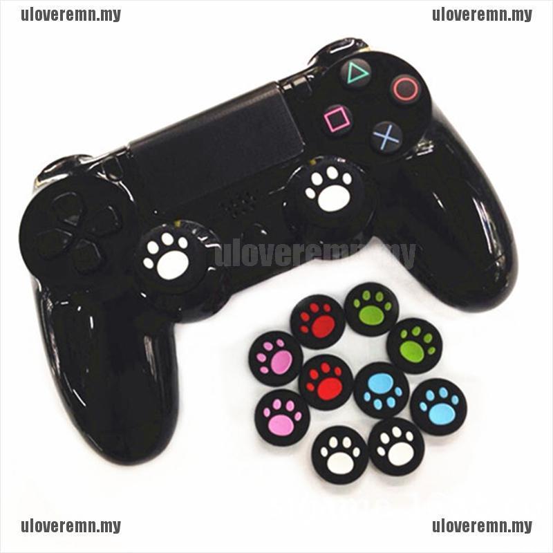 2 Nút Bấm Silicone Hình Dấu Chân Mèo Cho Tay Cầm Chơi Game Ps3 Ps4 X