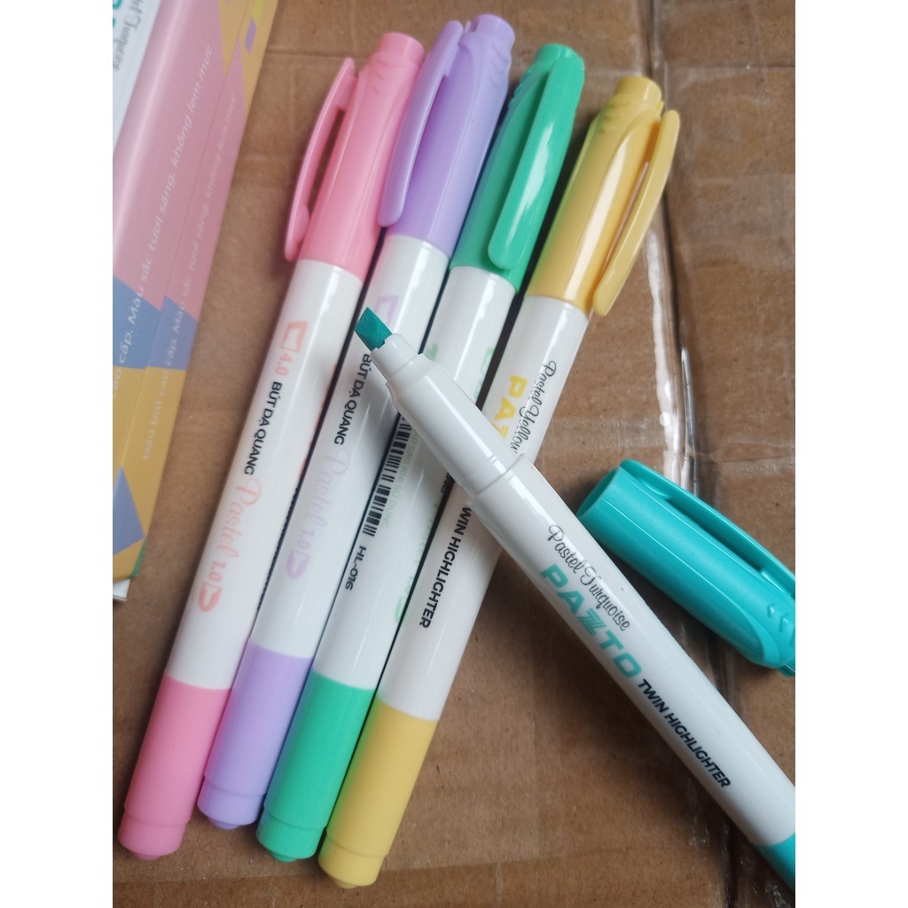 5 Bút dạ quang 5 màu Pastel Pazto HL-016  5c/H