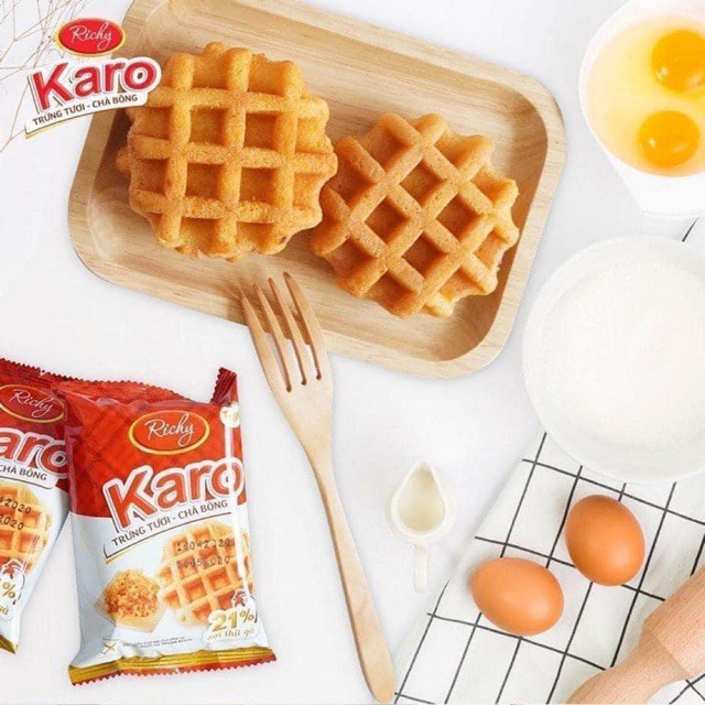 Bánh Karo Bịch Lẻ Vị Trứng Tươi Chà Bông 5 Cái 35000 Combo 10 cái 65000