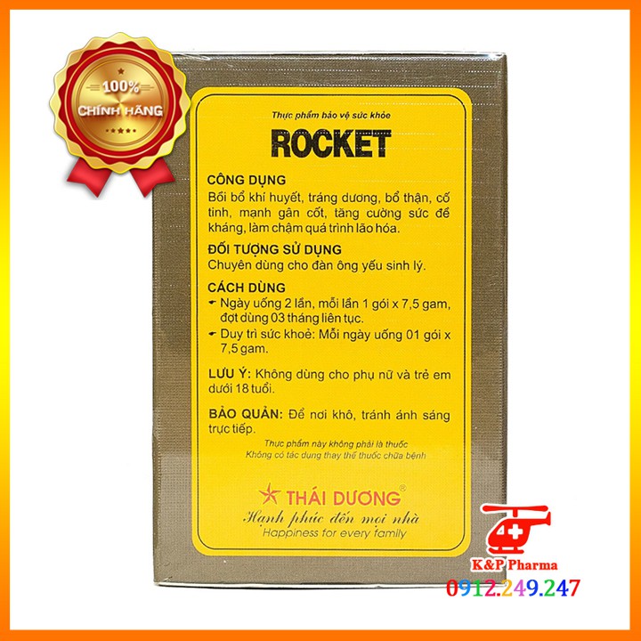 ✅ [CHÍNH HÃNG] Rocket Thái Dương 10 gói | Bổ thận | Tăng cường sức khỏe nam giới