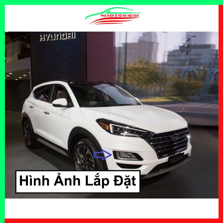 Ốp viền đèn gầm trước Tucson 2019-2021 mạ Crom chống trầy trang trí làm đẹp xe