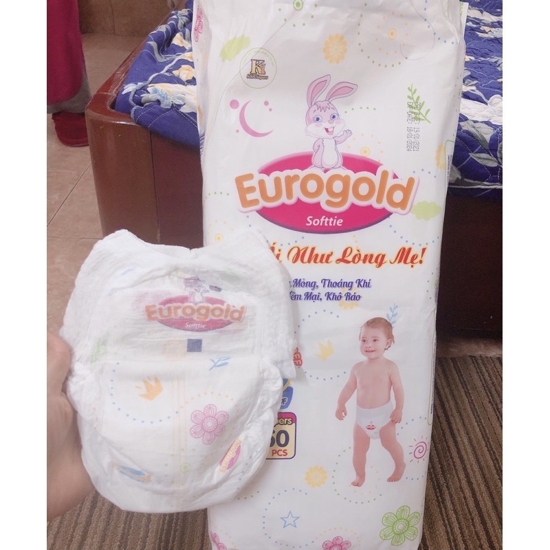 Bịch 50 miếng bỉm quần EUROGOLD (EUROSOFT) XUẤT NHẬT M/L/XL/XXL/XXXL chống hăm cho bé