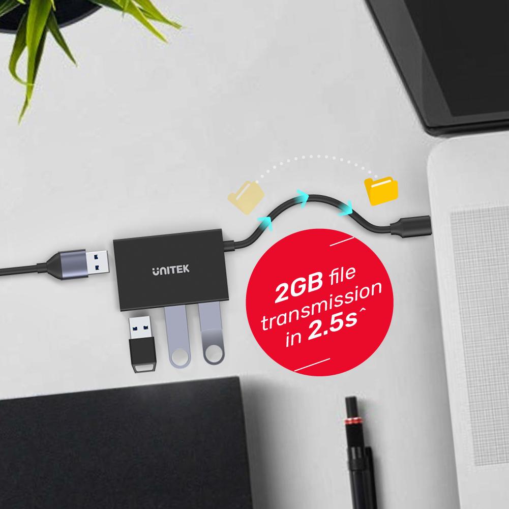 CÁP TYPE-C -&gt; 4 USB 3.0 UNITEK H1301A