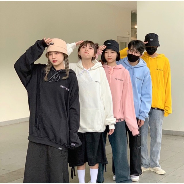 Áo Khoác Nỉ Hoodie Form Rộng Siêu Cá Tính In Chữ Hàn Quốc | BigBuy360 - bigbuy360.vn