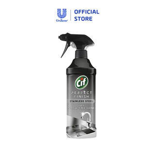 Nước xịt lau thép không gỉ và inox Cif Stainless Spray 435ml