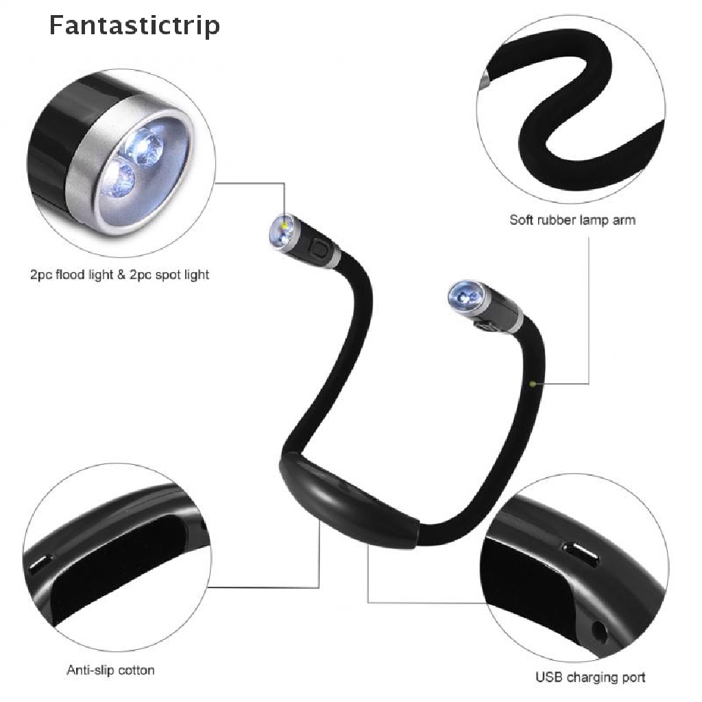 [Fantastictrip] Đèn led Đọc Sách Đeo Cổ Thuận Tiện Khi Đi Cắm Trại