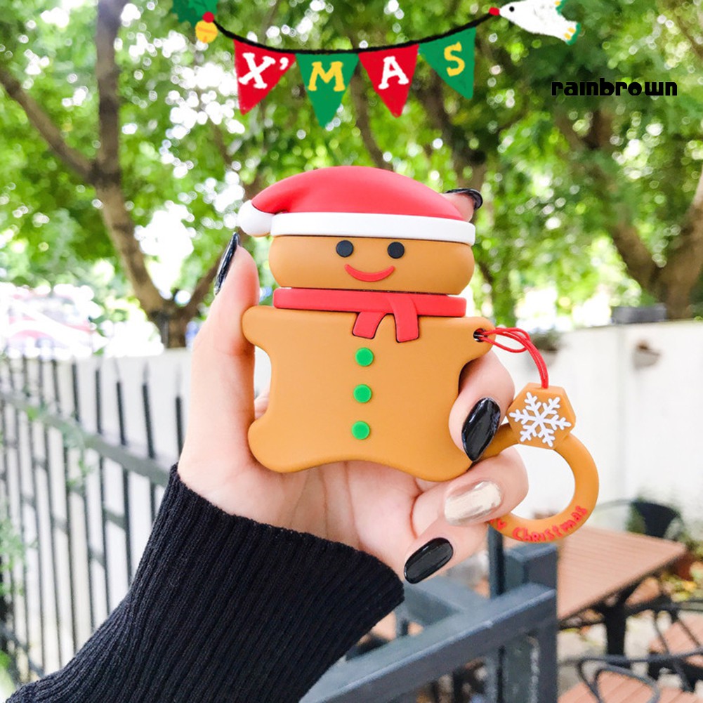 Vỏ Đựng Bảo Vệ Hộp Sạc Tai Nghe Airpods 1 / 2 Hình Ông Già Noel