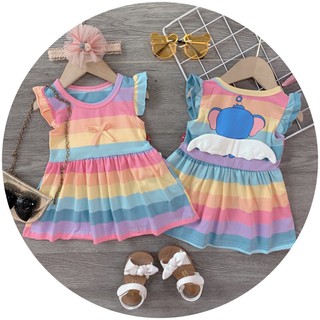 Váy cotton cầu vồng qccc