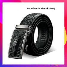 Giá Sỉ Thắt Lưng Nam - Dây Nịt Nam vân cá sấu - khóa tự động đầu cá sấu dập nổi 3D