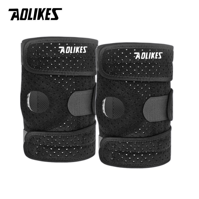 Bộ 2 bó gối AOLIKES A-7912B-2 có lỗ khí thoáng mát Four spring sport knee support