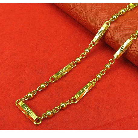 Dây chuyền nam vuông mạ màu vàng 24k đặc