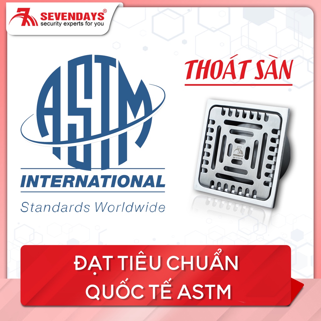 [BẢO HÀNH 10 NĂM] Phễu Thoát Sàn Chống Mùi SEVENDAYS Bông Tuyết Mặt Tròn Inox Cao Cấp Mã SAT-10UL-X size 10