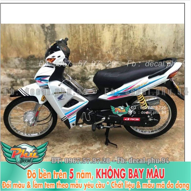 Tem rời Wave A Trắng hồng xanh (H) -1