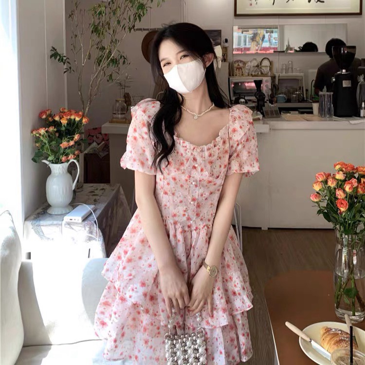 (Mẫu Mới) Hàng Quảng Châu Siêu HOT Đây-- Đầm Voan Kiếng Tơ Kiểu Dáng Tiểu Thư Siêu Dễ Thương UP h.h.p