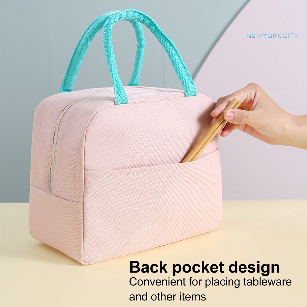 Túi Giữ Nhiệt Đựng Hộp Cơm Trưa NYC Vải Chống Thấm Nước Sức Chứa Lớn Dễ Lau Chùi