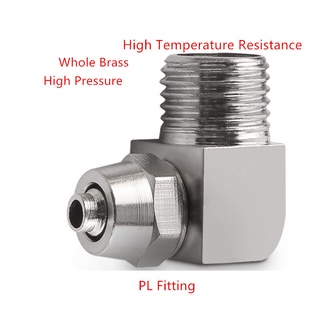 Đầu Nối Ống Nước 90 Độ 4mm 6mm 8mm 10mm 12mm-BSP 1 / 8 "1 / 4" 3 / 8 "1 / 2" OD