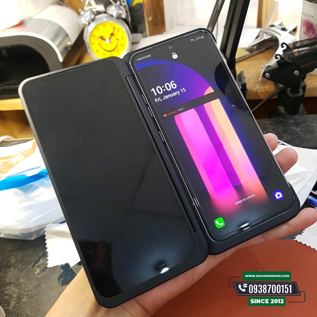 Miếng dán PPF Hydorgen Mặt ngoài màn phụ LG V60 trong, nhám, đổi màu cao cấp
